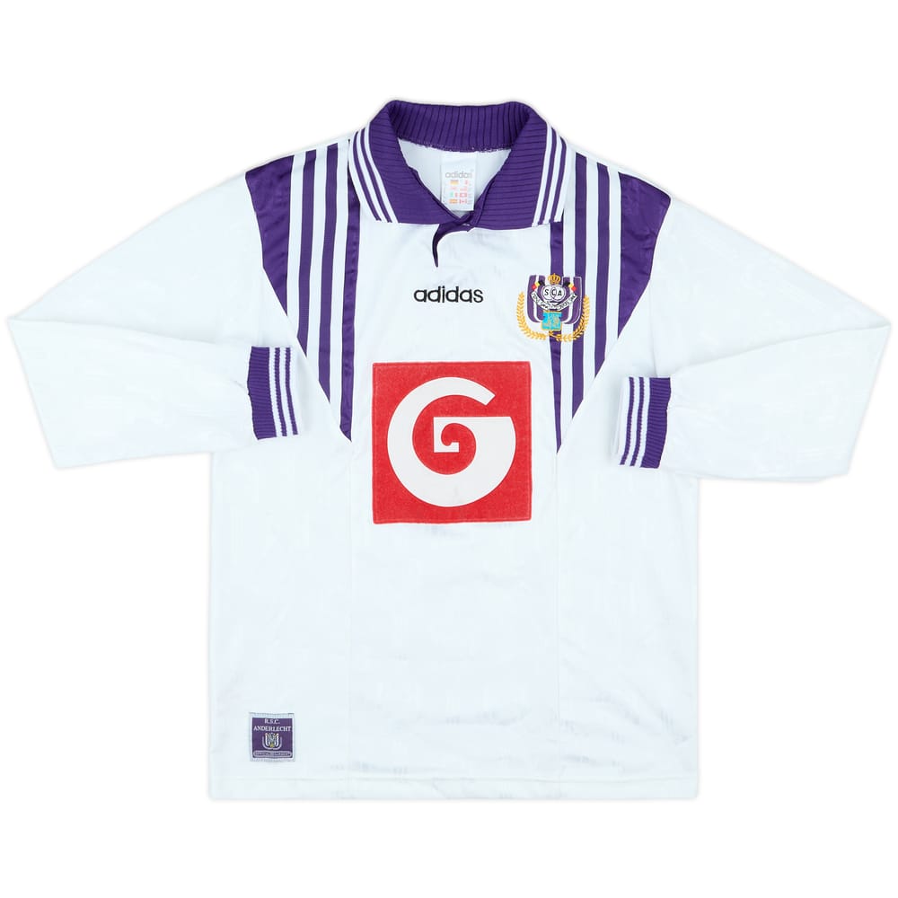 1996-97 Anderlecht Home L/S Shirt - 9/10 - (M.Boys)
