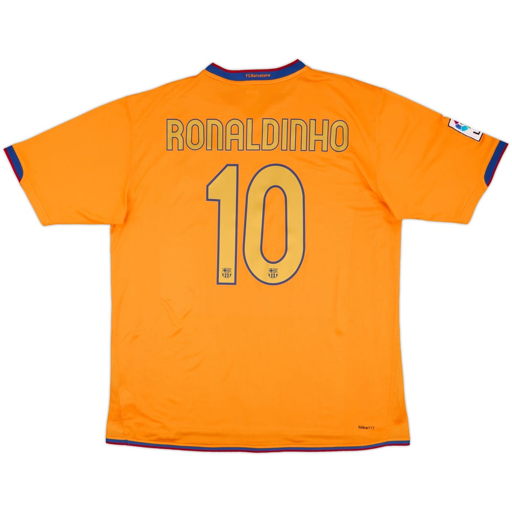 2006-08 Barcelona Away Shirt Ronaldinho #10 - 10/10 - (XL)