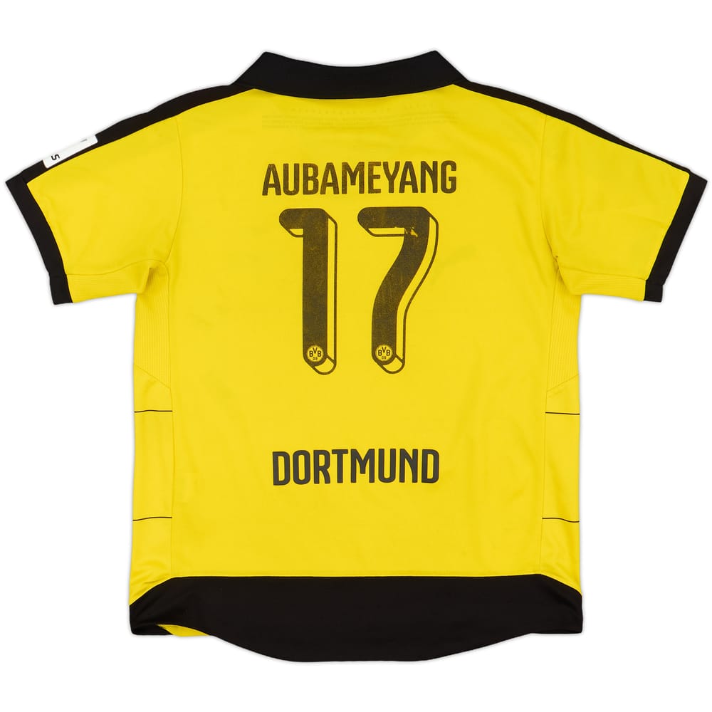 2015-16 Borussia Dortmund Home Shirt Aubameyang #17 - 5/10 - (XL.Boys)