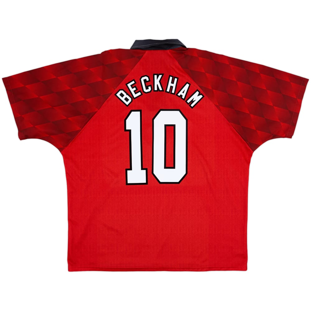 1996-98 Manchester United Home Shirt Beckham #10 - 9/10 - (XXL)