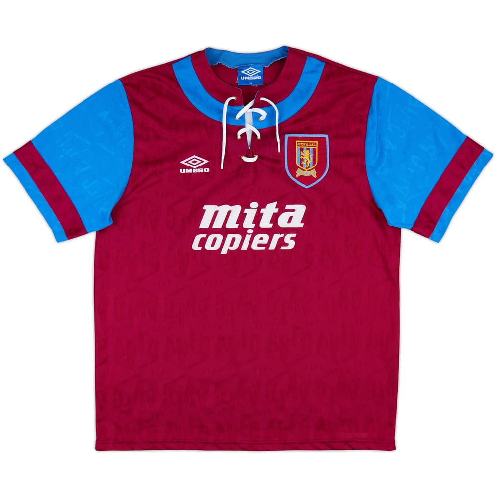 1992-93 Aston Villa Home Shirt - 10/10 - (XL)