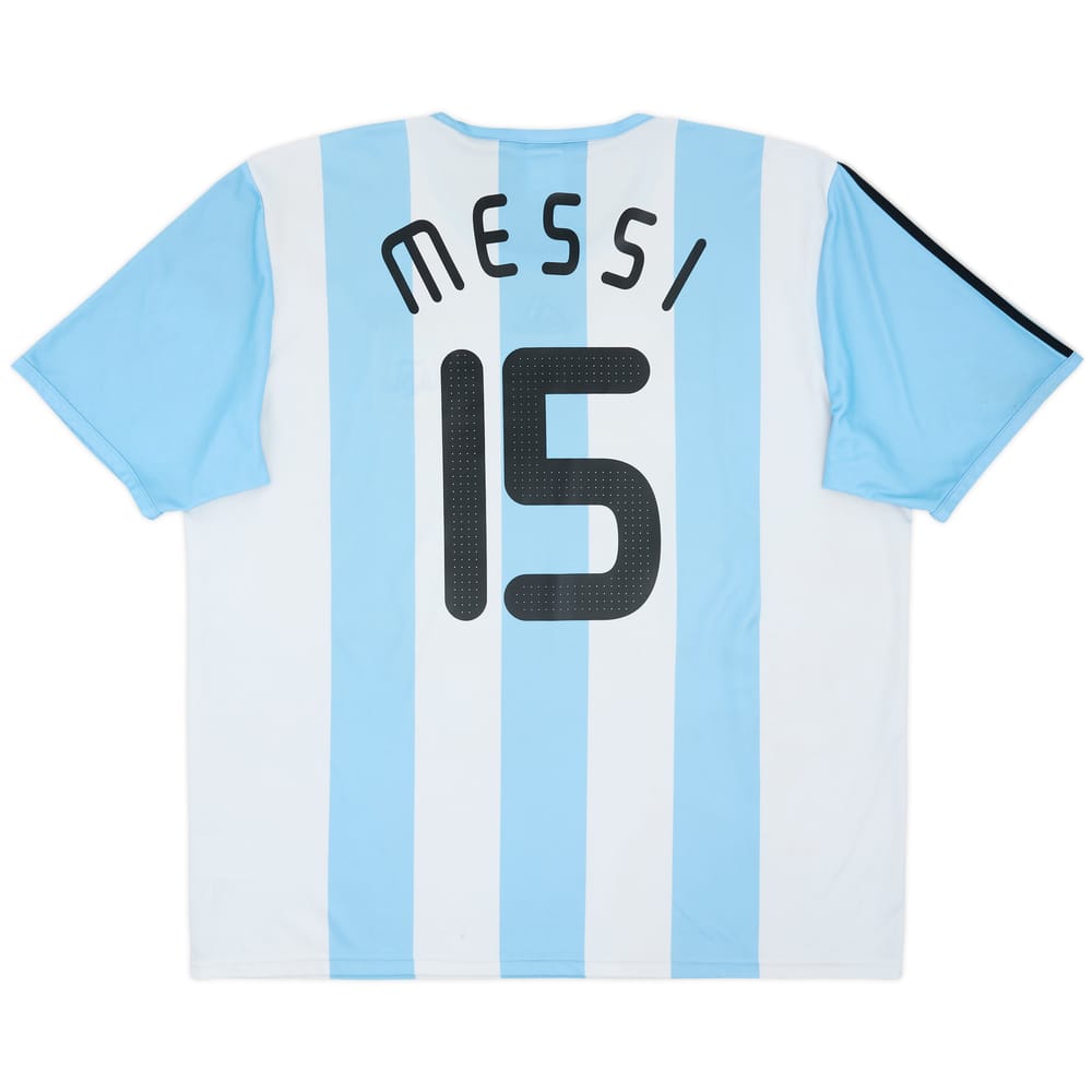 2007-09 Argentina Basic Home Shirt Messi #15 - 6/10 - (3XL)