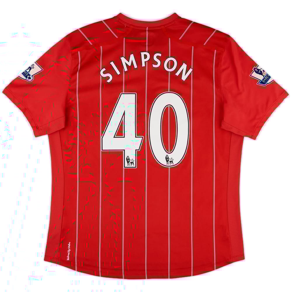 2012-13 Southampton Home Shirt Simpson #40 - 5/10 - (XL)