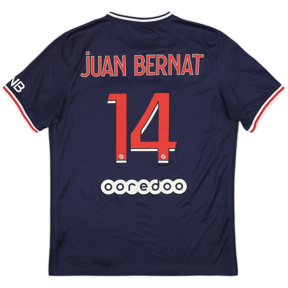 2020-21 Paris Saint-Germain Home Shirt Juan Bernat #14 - 8/10 - (L)