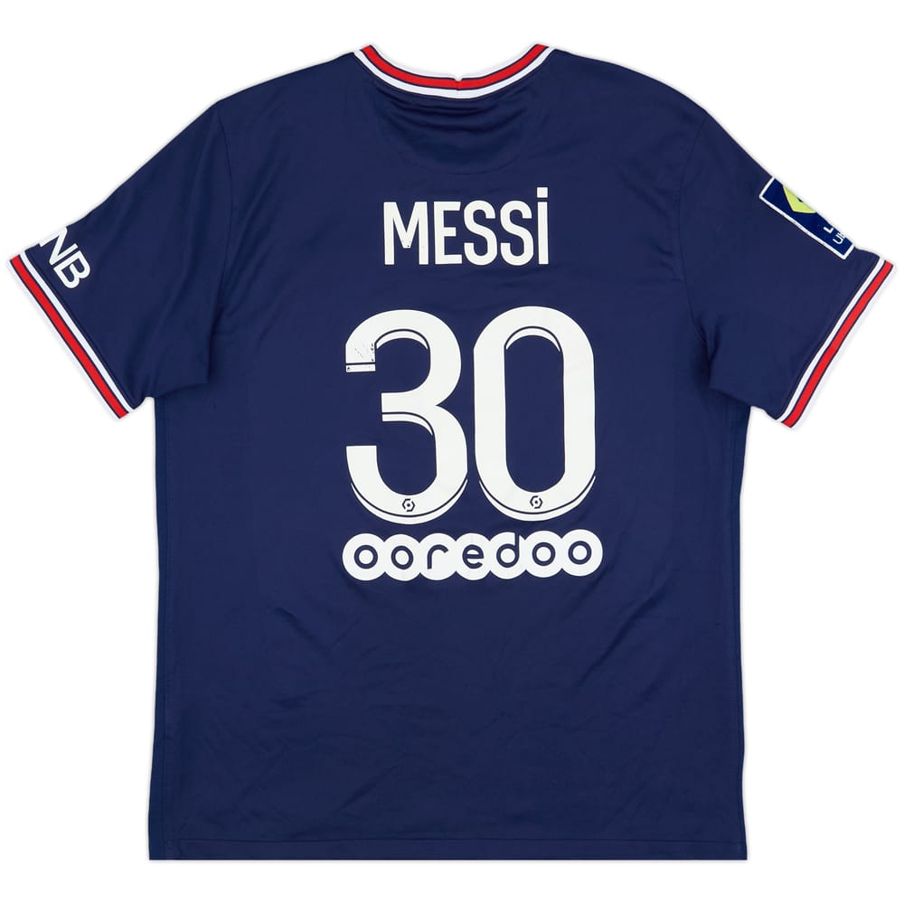2021-22 Paris Saint-Germain Home Shirt Messi #30 - 6/10 - (L)