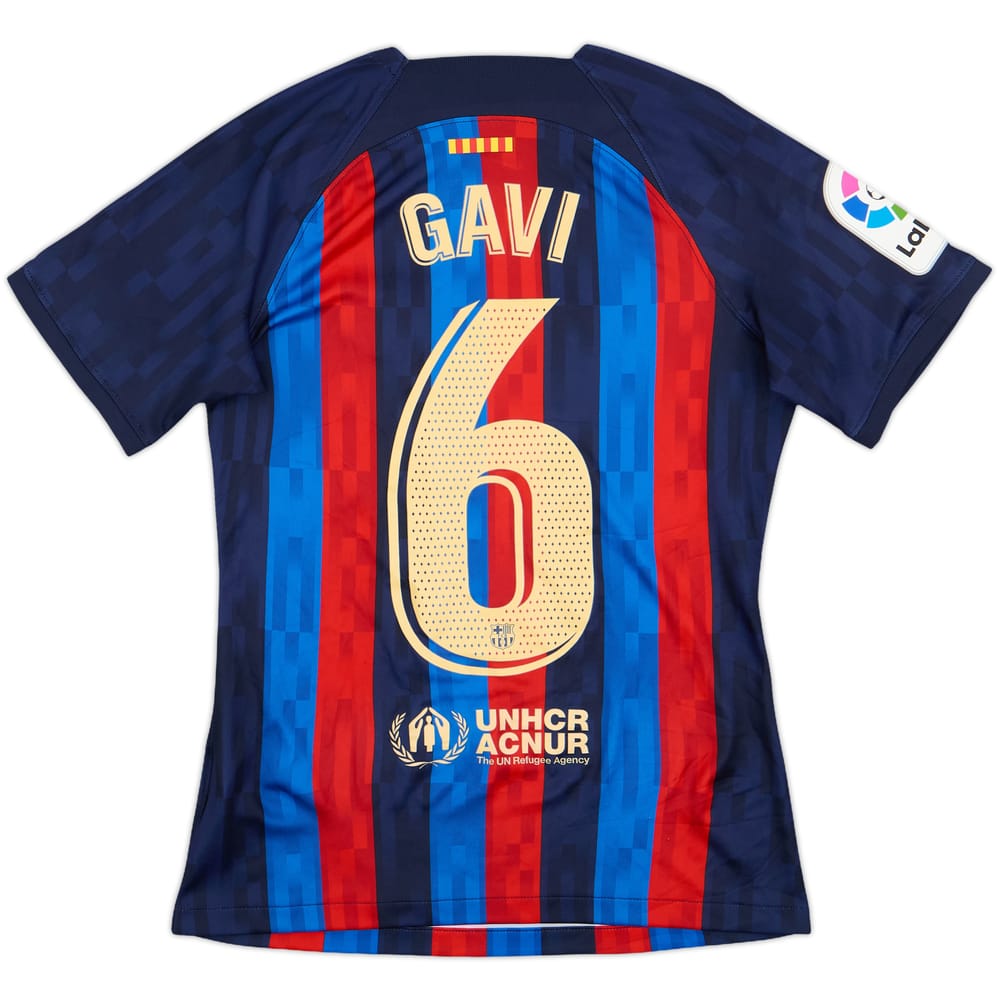 2022-23 Barcelona Home Shirt Gavi #6 - 10/10 - (Women's S)