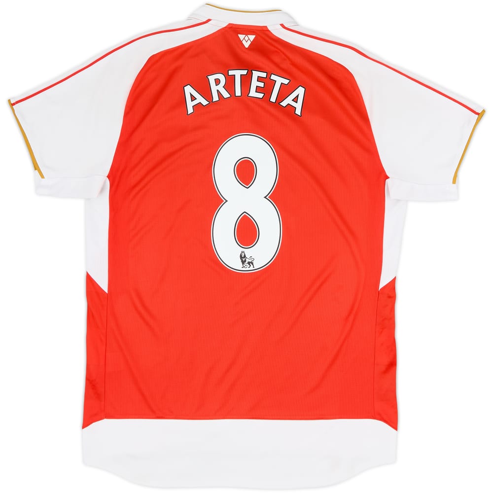 2015-16 Arsenal Home Shirt Arteta #8 - 6/10 - (L)