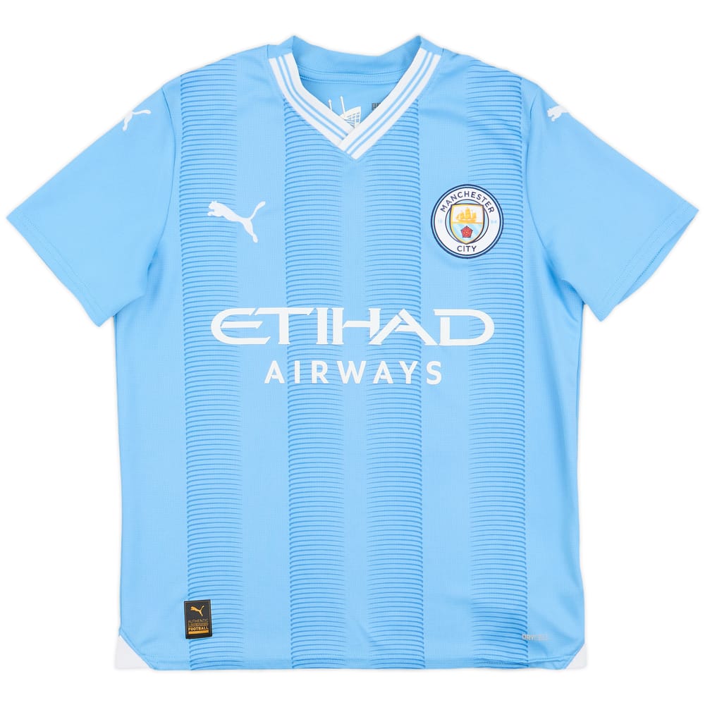 2023-24 Manchester City Home Shirt - 8/10 - (L.Boys)