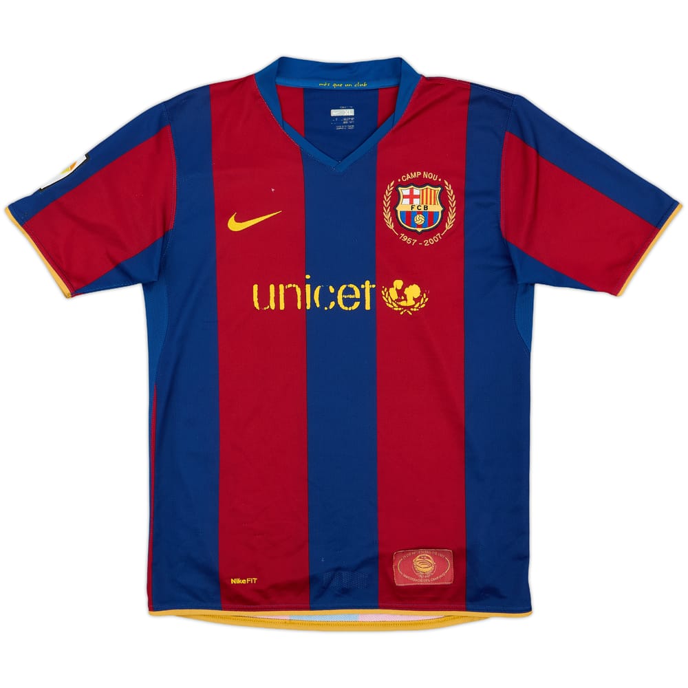 2007-08 Barcelona Home Shirt - 4/10 - (XL.Boys)