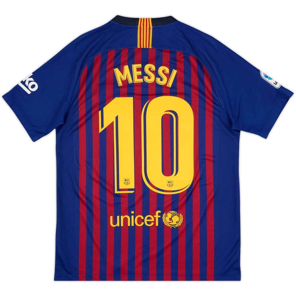 2018-19 Barcelona Home Shirt Messi #10 - 9/10 - (M)