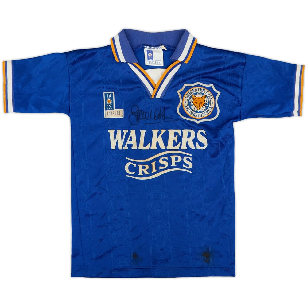 1994-96 Leicester Signed Home Shirt - 7/10 - (S.Boys)