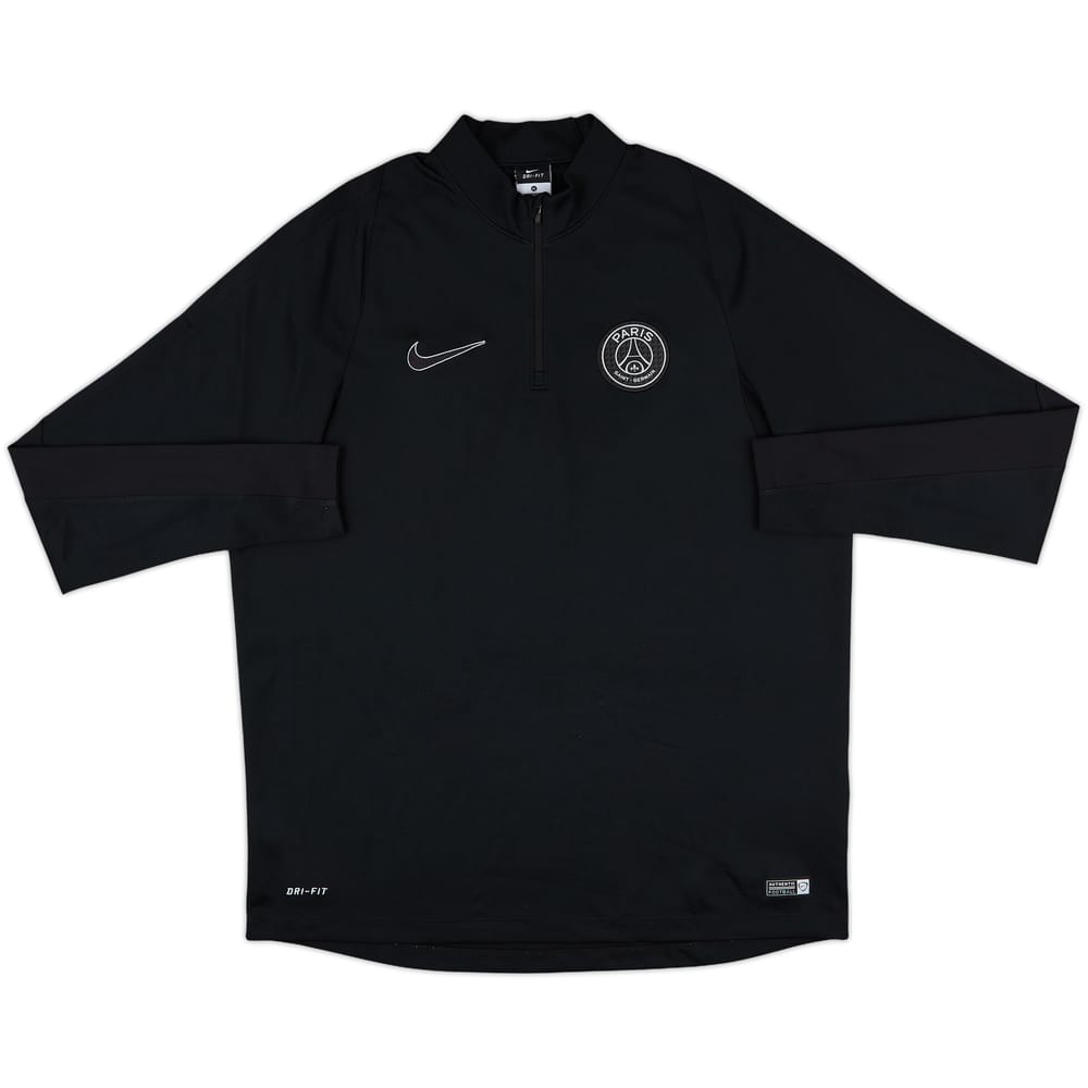 2015-16 Paris Saint-Germain Nike 1/4 Zip Drill Top - 8/10 - (XL)