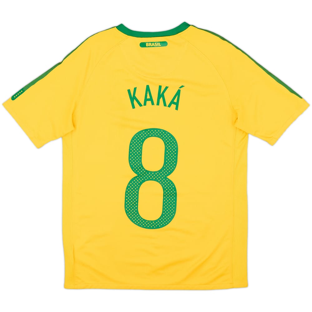 2010-11 Brazil Home Shirt Kaka #8 - 7/10 - (XL.Boys)