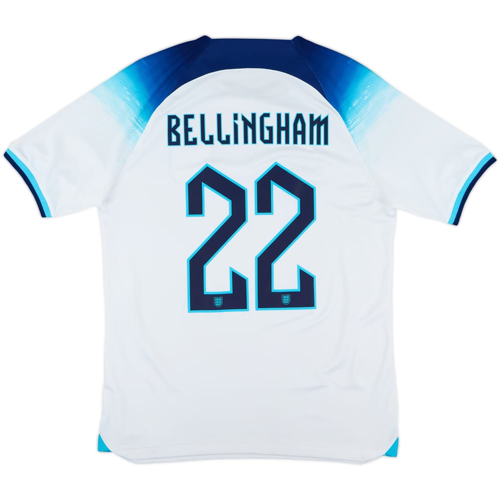 2022-23 England Home Shirt Bellingham #22 - 8/10 - (M)