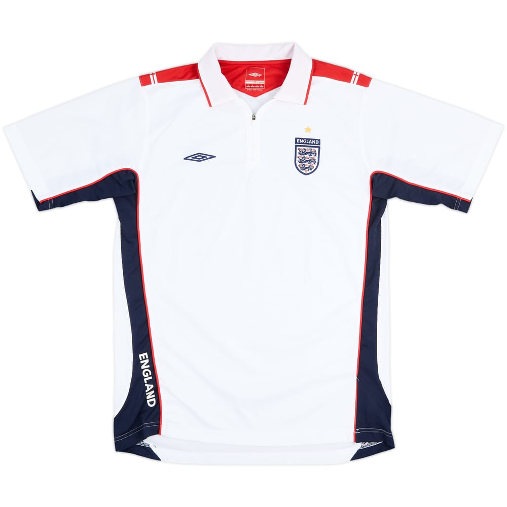 2004-05 England Umbro 1/4 Zip Polo Shirt - 9/10 - (L)