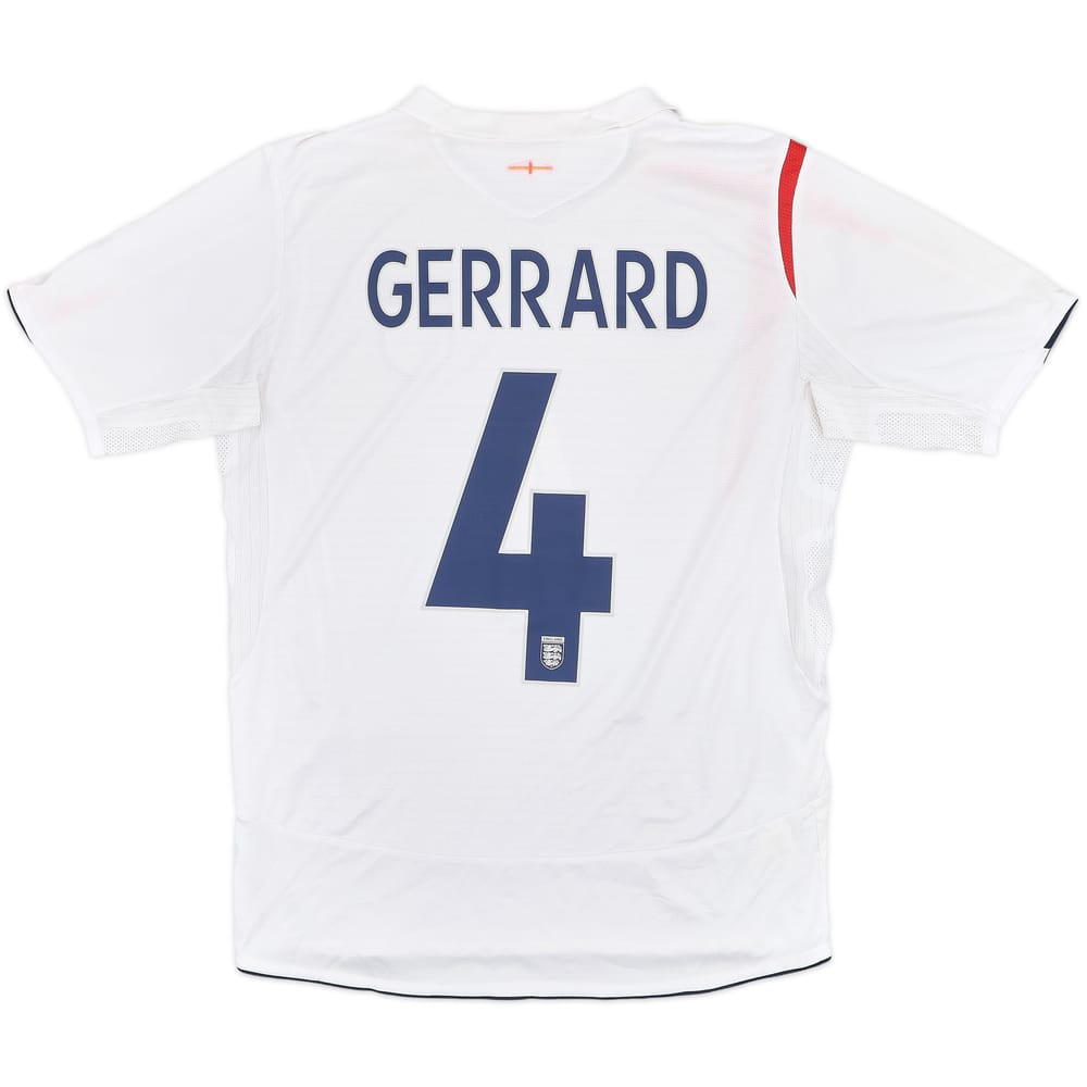 2005-07 England Home Shirt Gerrard #4 - 6/10 - (M)