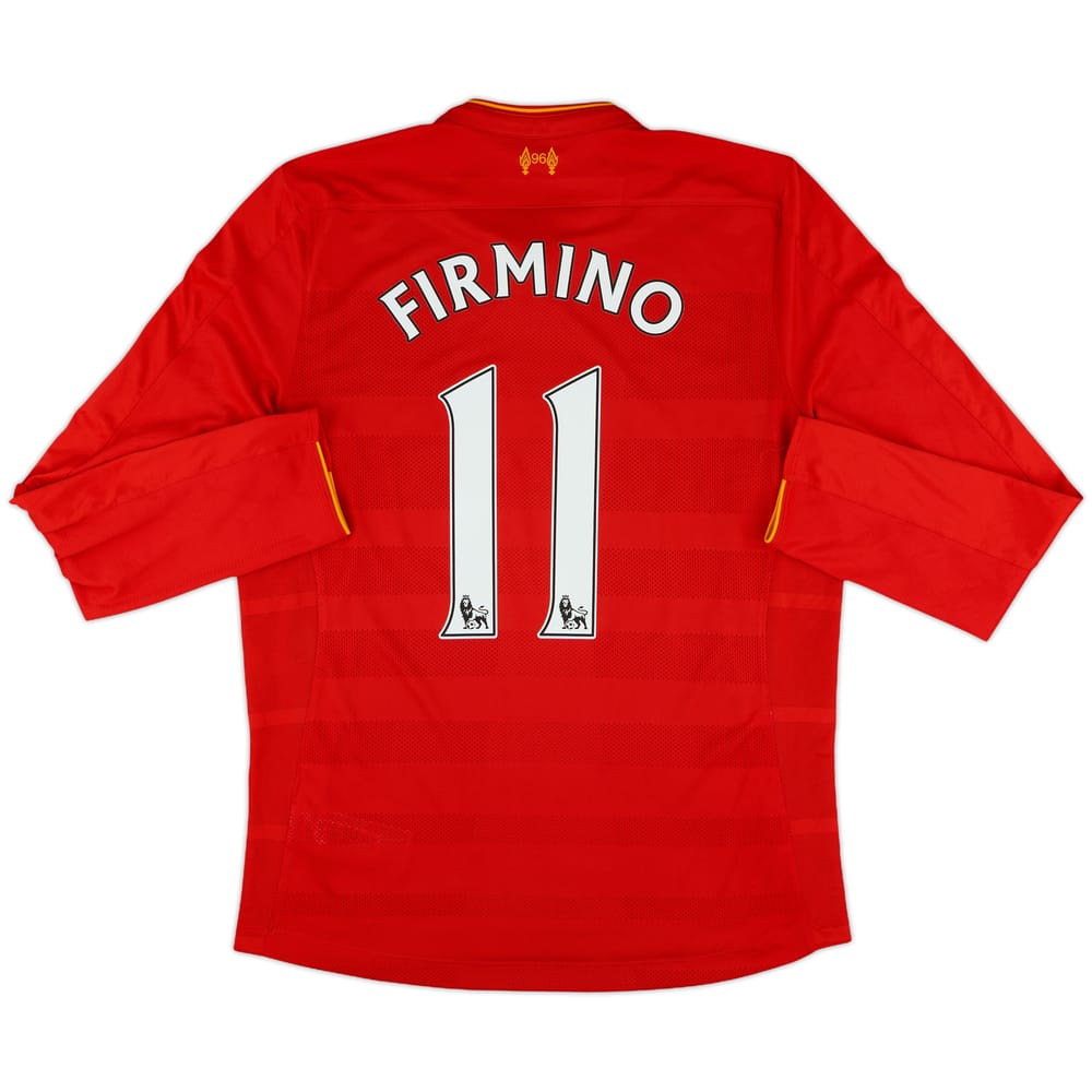 2016-17 Liverpool Home L/S Shirt Firmino #11 - 8/10 - (M)
