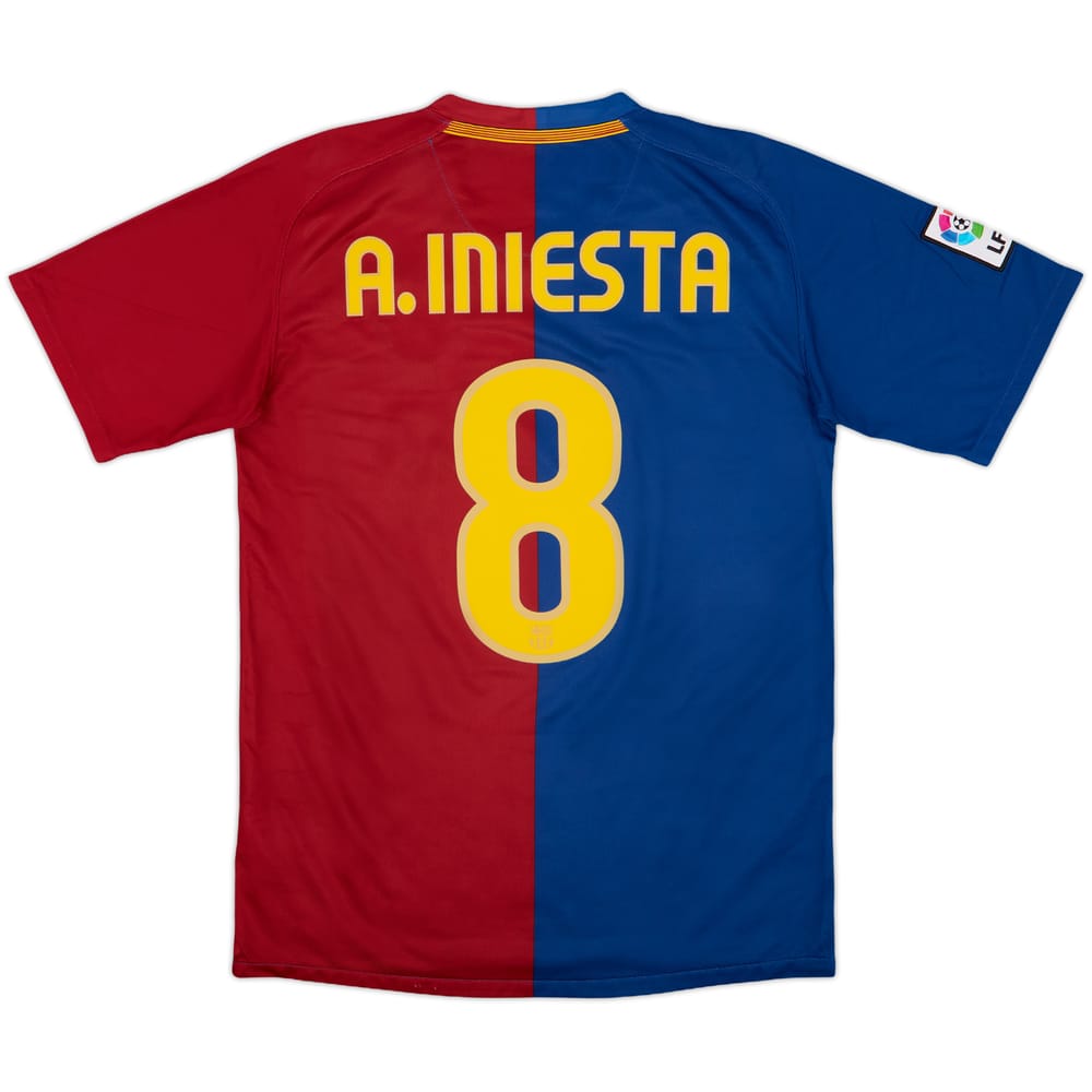 2008-09 Barcelona Home Shirt A.Iniesta #8 - 10/10 - (S)
