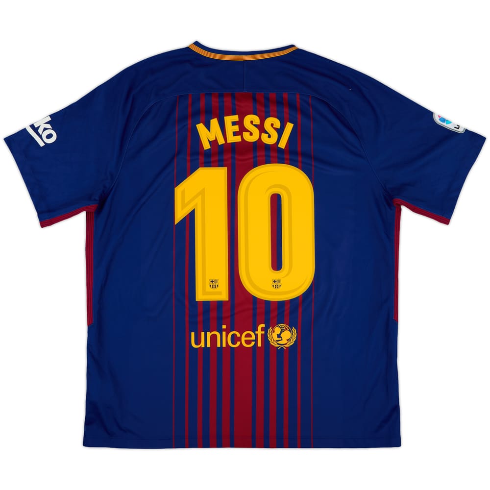 2017-18 Barcelona Home Shirt Messi #10 - 8/10 - (XL)