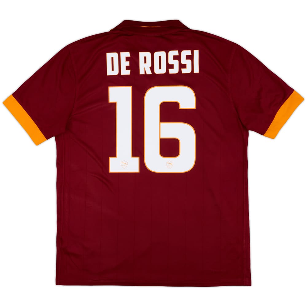 2014-15 Roma Home Shirt De Rossi #16 - 9/10 - (L)