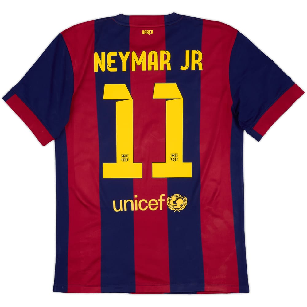2014-15 Barcelona Home Shirt Neymar Jr #11 - 8/10 - (M)