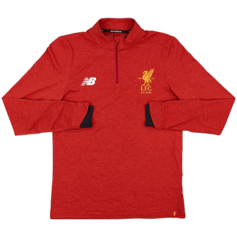 2017-18 Liverpool New Balance 1/4 Zip Drill Top - 8/10 - (XL.Boys)