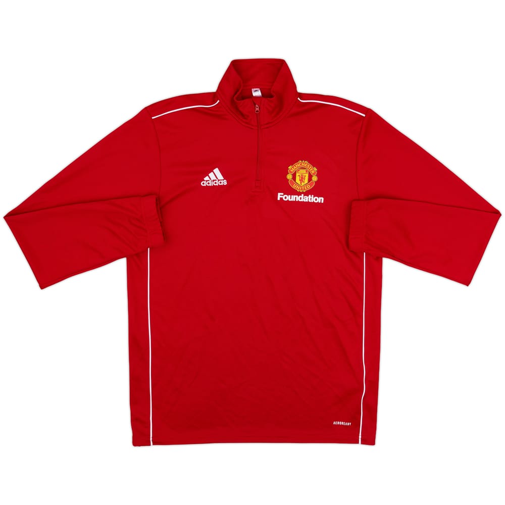 2020-21 Manchester United Foundation adidas 1/4 Zip Training Top - 8/10 - (M)