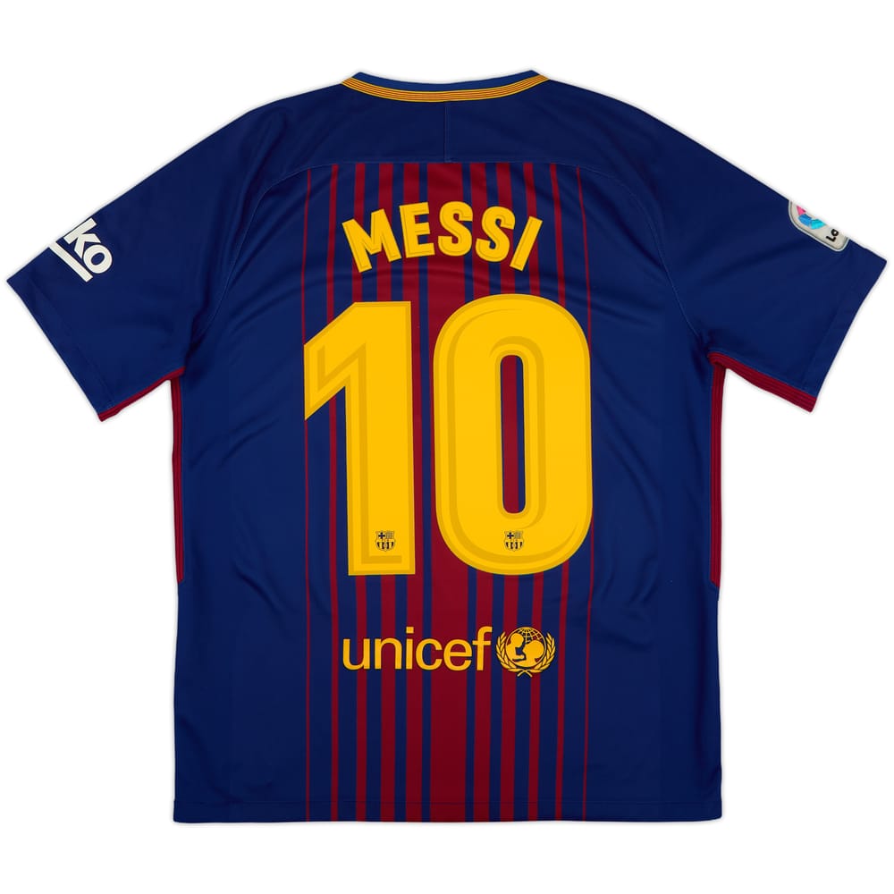 2017-18 Barcelona Home Shirt Messi #10 - 8/10 - (M)