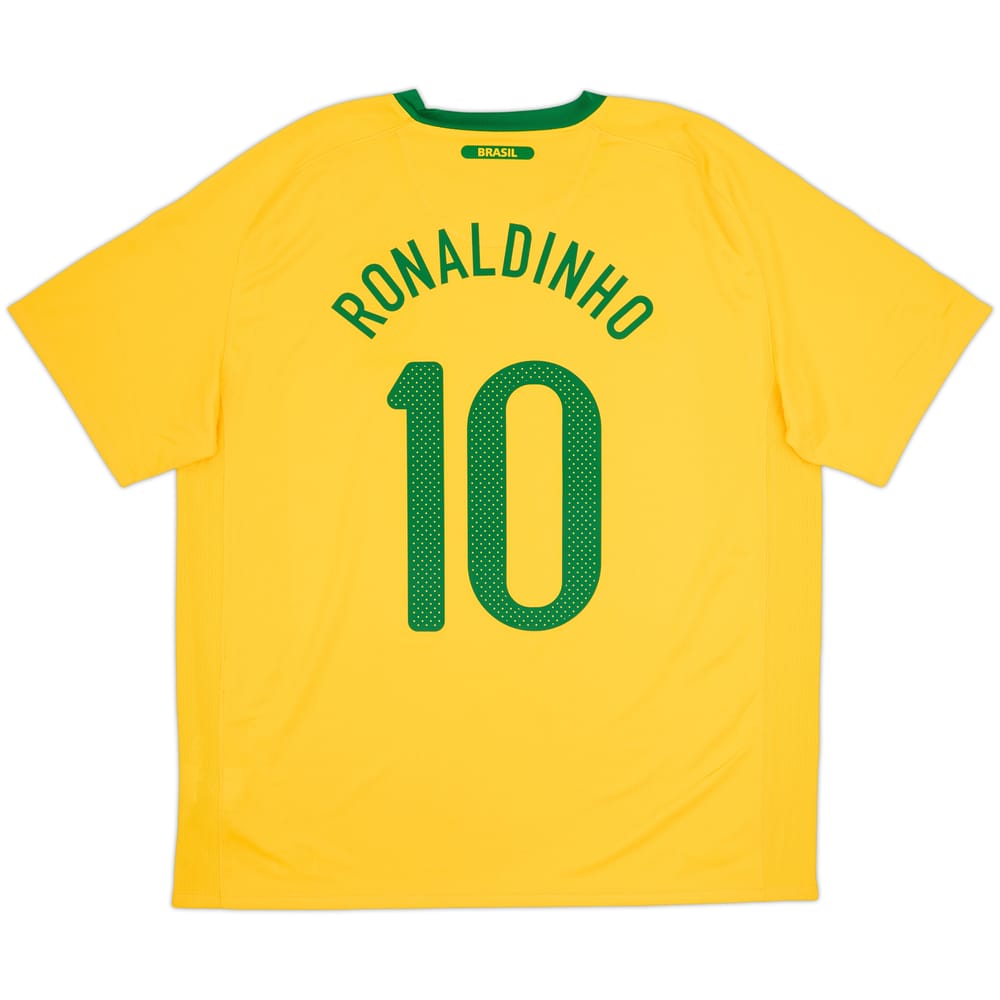 2010-11 Brazil Home Shirt Ronaldinho #10 (XL)