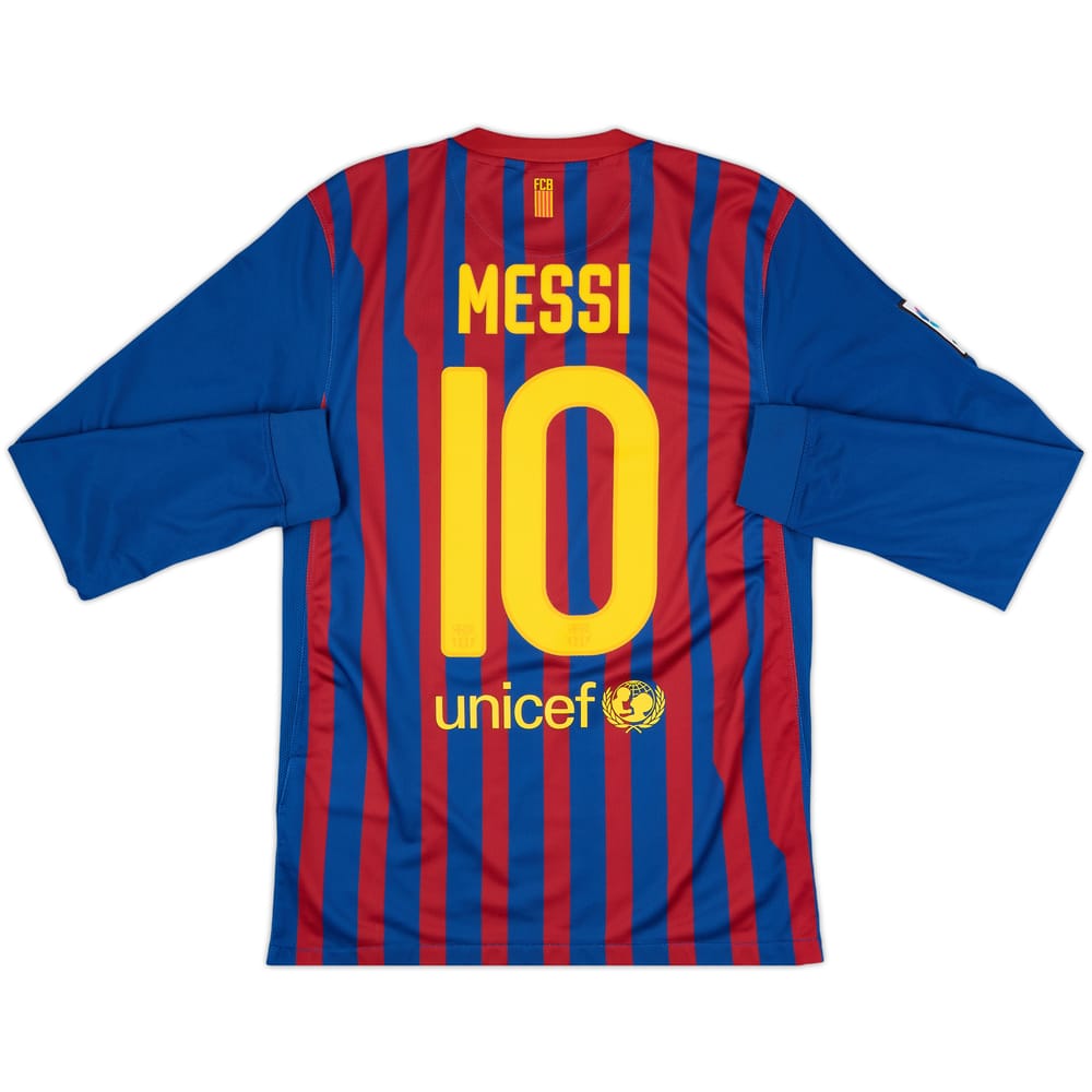 2011-12 Barcelona Home L/S Shirt Messi #10 - 9/10 - (S)