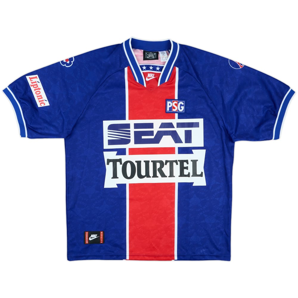 1994-95 Paris Saint-Germain Home Shirt #9 (Weah) - 8/10 - (XL)