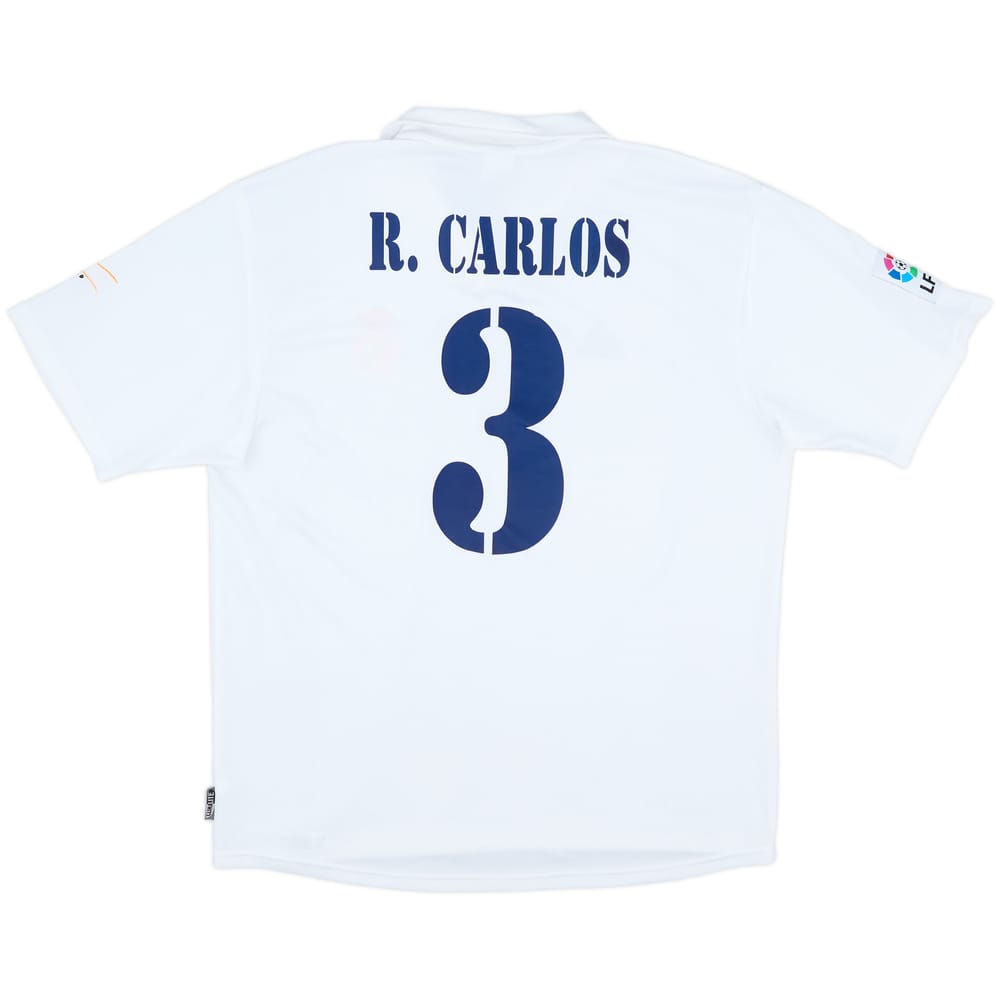 2002-03 Real Madrid Centenary Home Shirt R.Carlos #3 - 6/10 - (L)