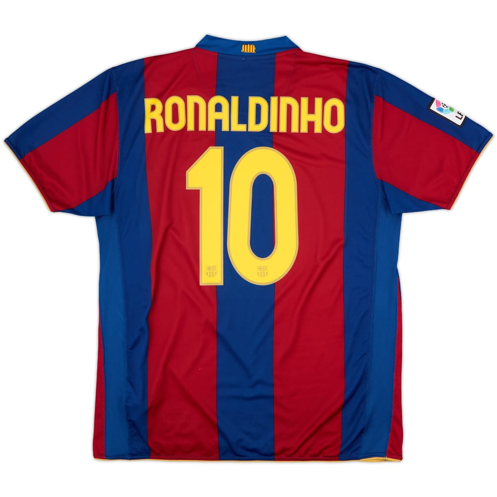 2007-08 Barcelona Home Shirt Ronaldinho #10 - 6/10 - (XL)