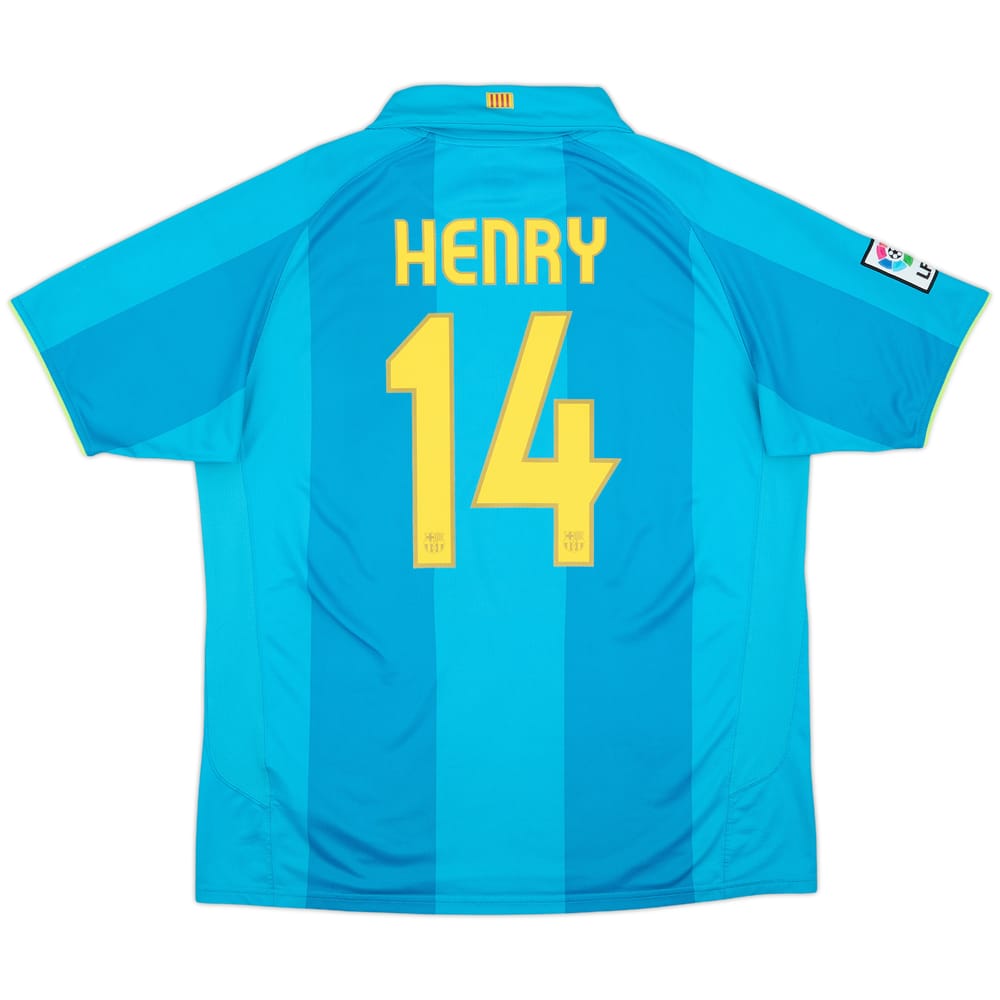 2007-09 Barcelona Away Shirt Henry #14 - 8/10 - (XL)