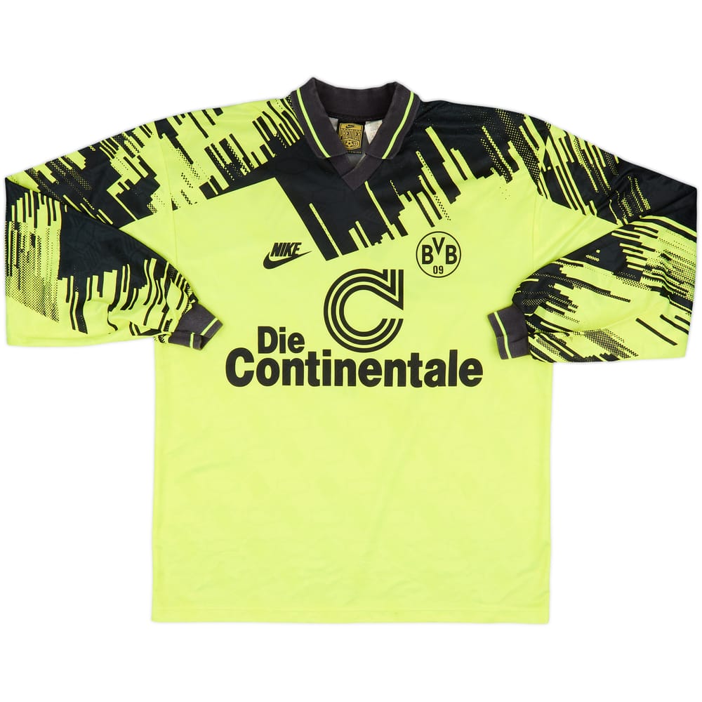 1993-94 Borussia Dortmund Home L/S Shirt - 8/10 - (L)