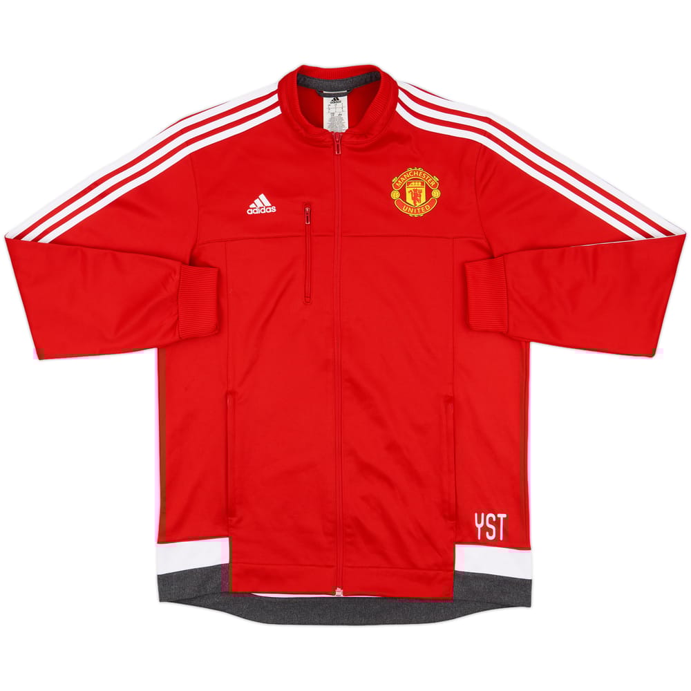 2015-16 Manchester United Staff Issue adidas Track Jacket YST - 8/10 - (L)