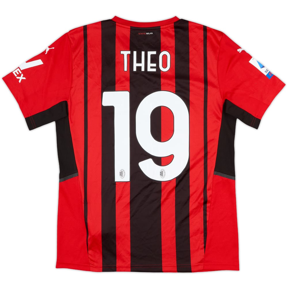 2021-22 AC Milan Home Shirt Theo #19 - 10/10 - (M)