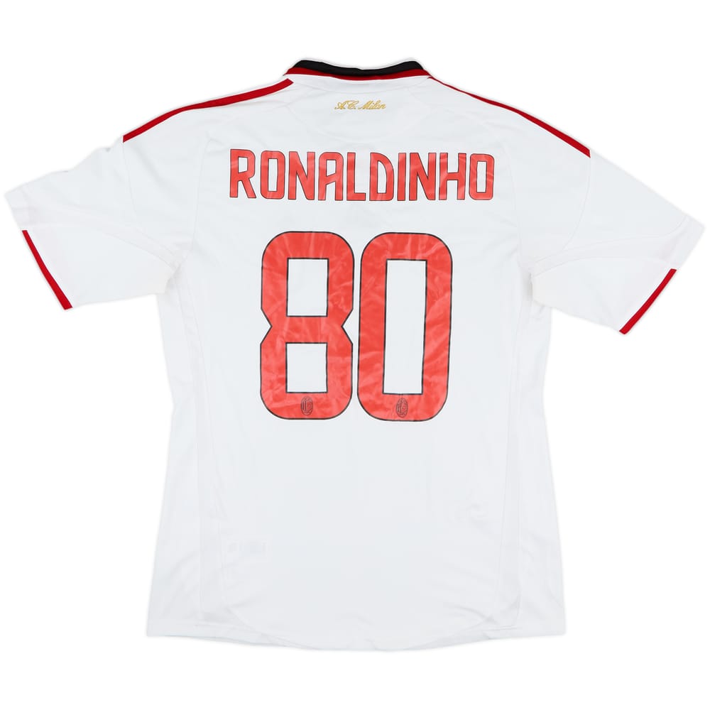 2009-10 AC Milan Away Shirt Ronaldinho #80 - 8/10 - (M)