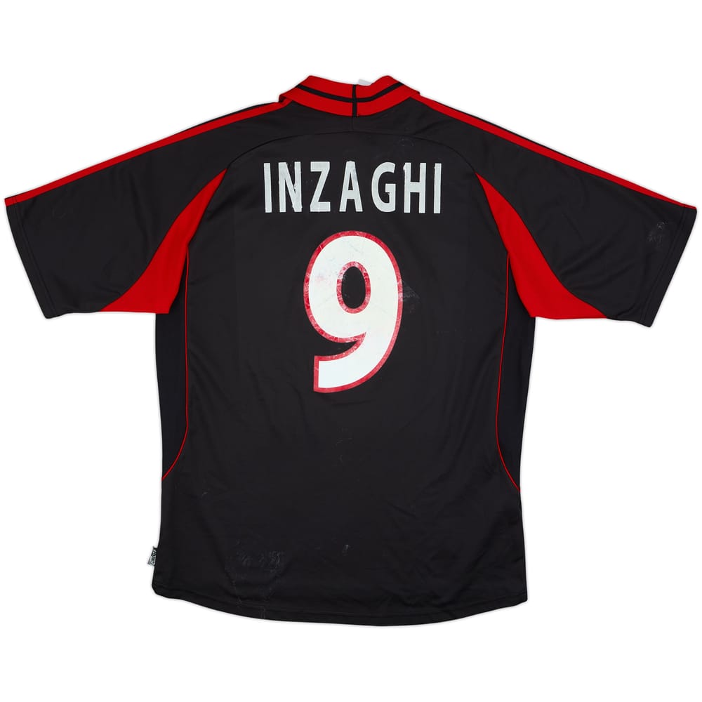 Camiseta de la tercera equipación del AC Milan 2000-01 Inzaghi #9 - 5/10 - (XL)