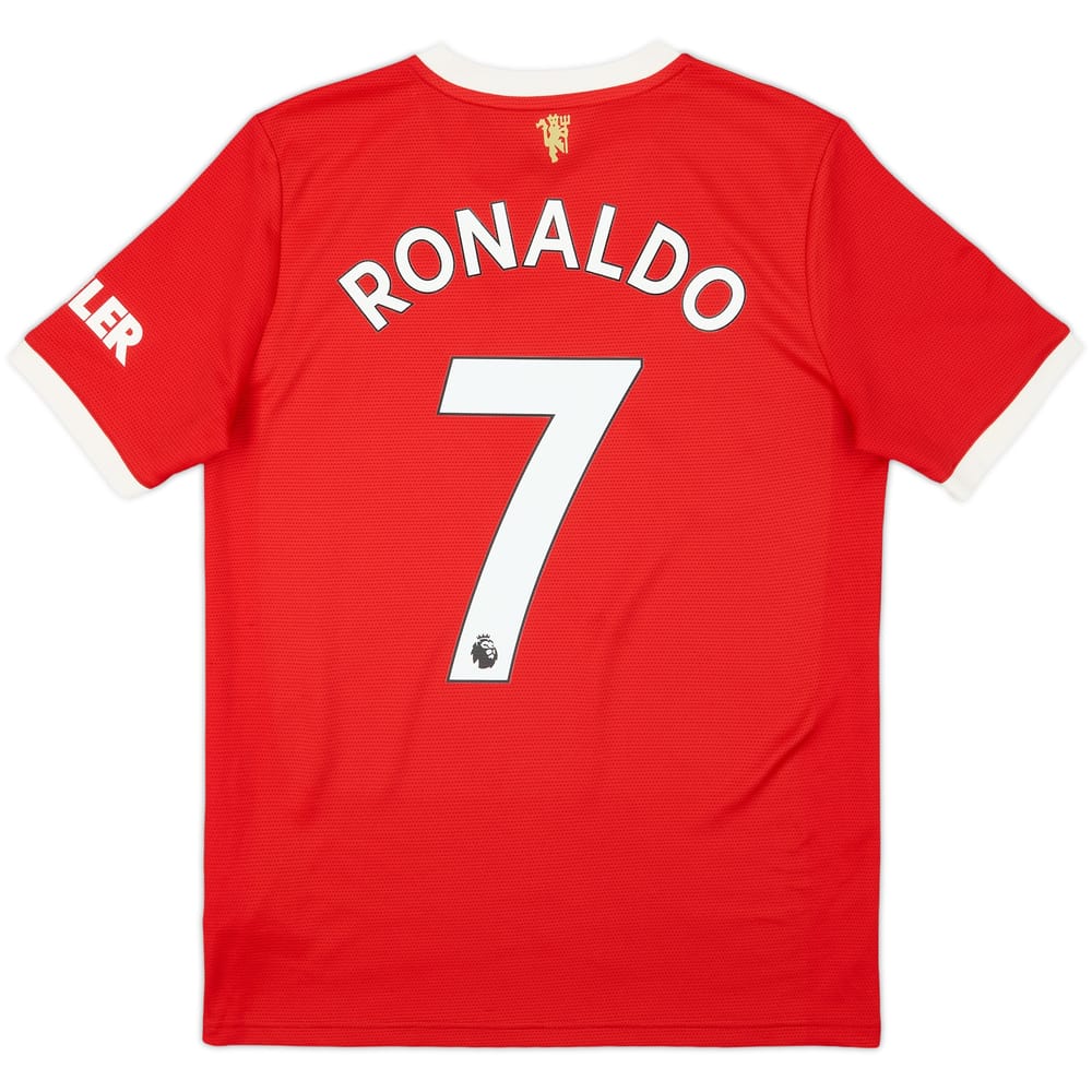 2021-22 Manchester United Home Shirt Ronaldo #7 - 9/10 - (XL.Boys)