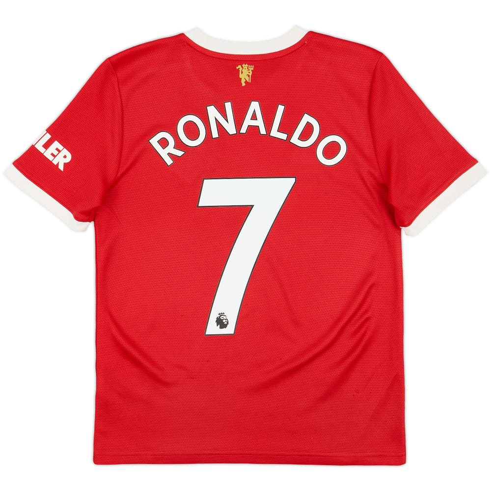 2021-22 Manchester United Home Shirt Ronaldo #7 - 8/10 - (L.Boys)