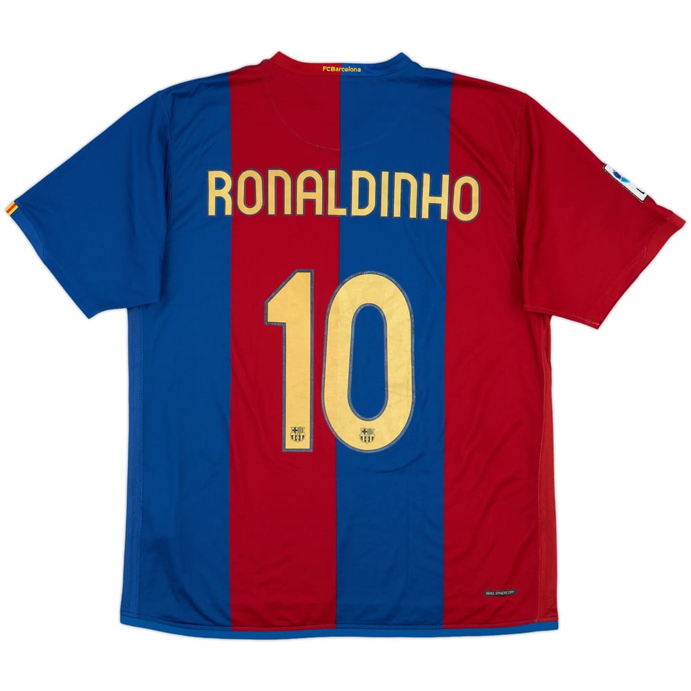 2006-07 Barcelona Home Shirt Ronaldinho #10 - 8/10 - (XL)
