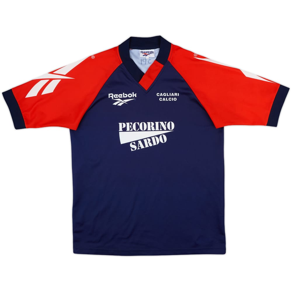 1996-98 Cagliari Reebok Training Shirt - 8/10 - (M)
