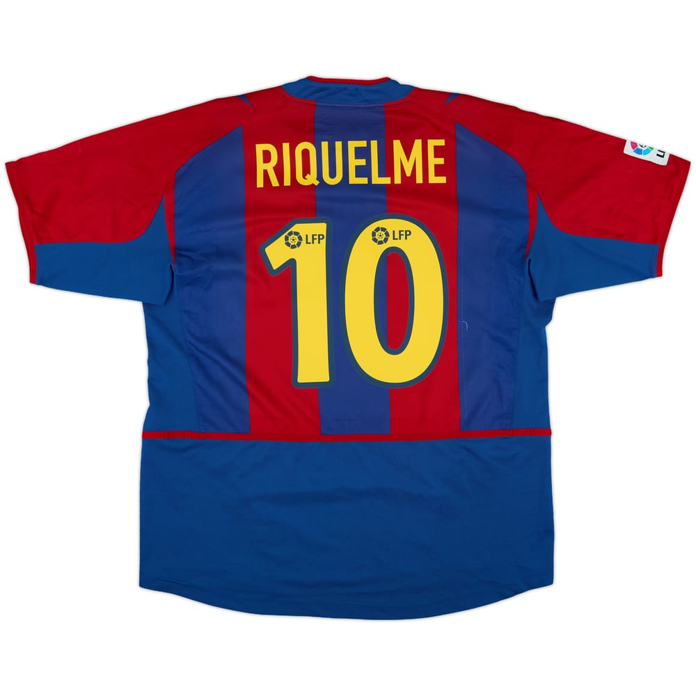2002-03 Barcelona Home Shirt Riquelme #10 - 8/10 - (L)