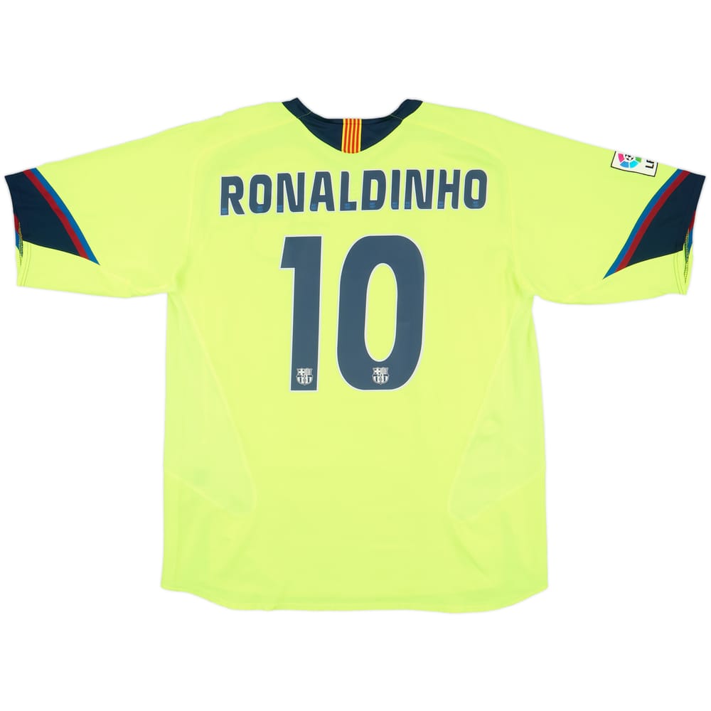 2005-06 Barcelona Away Shirt Ronaldinho #10 - 9/10 - (XL)