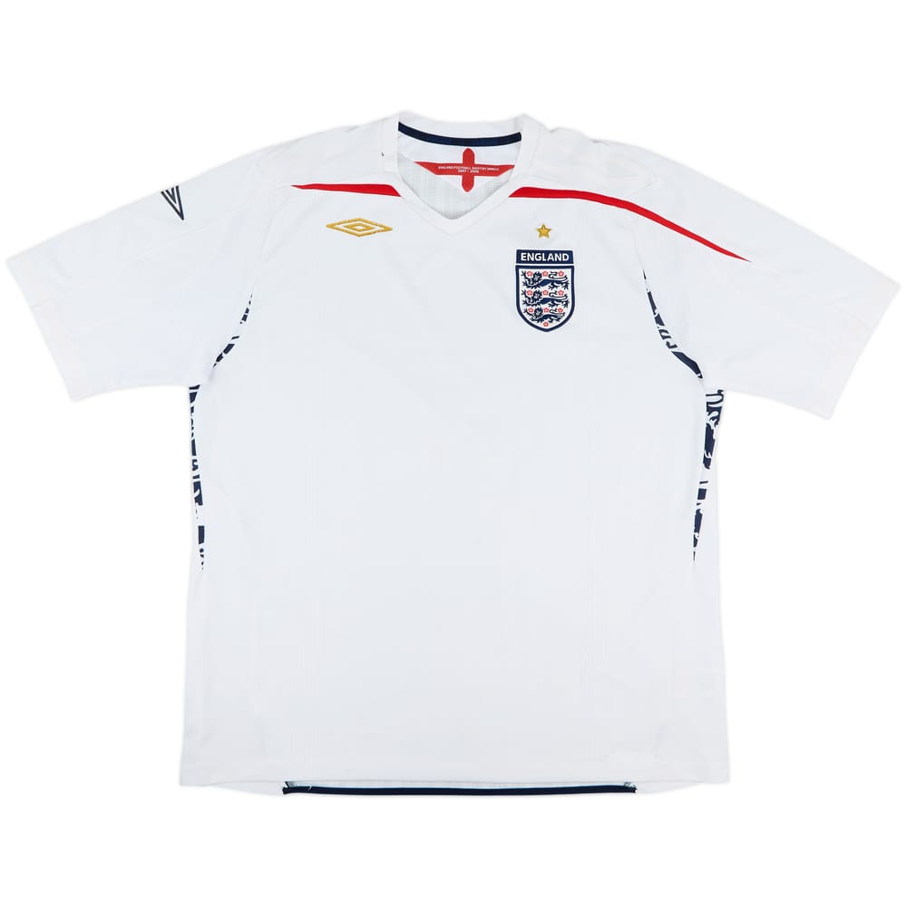 2007-09 England Home Shirt - 5/10 - (XXL)