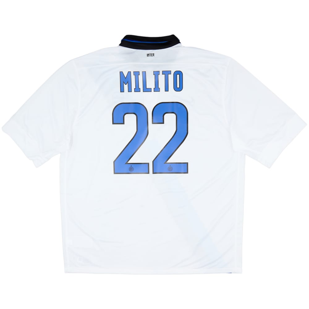 2011-12 Inter Milan Away Shirt Milito #22 (XXL)