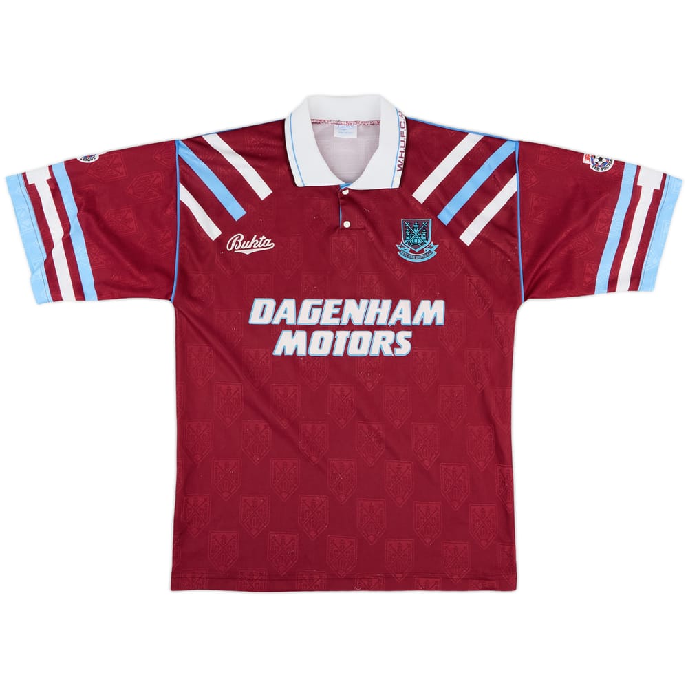 1992-93 West Ham Home Shirt - 8/10 - (M)