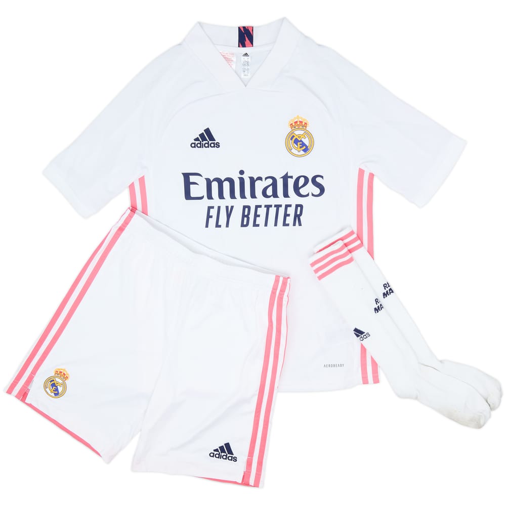 2020-21 Real Madrid Home Full Kit - 9/10 - (L.Boys)