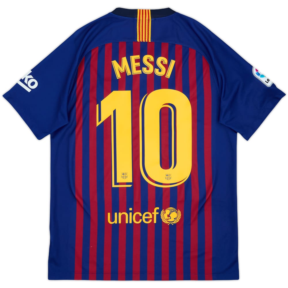 2018-19 Barcelona Home Shirt Messi #10 - 9/10 - (M)